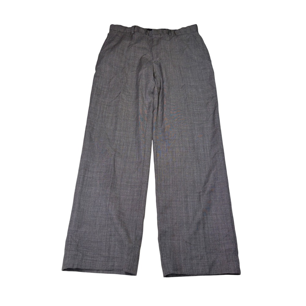 Banana Republic Mens 35x32 Modern Fit Gray 100% Wool Dress Pants 664252 2009